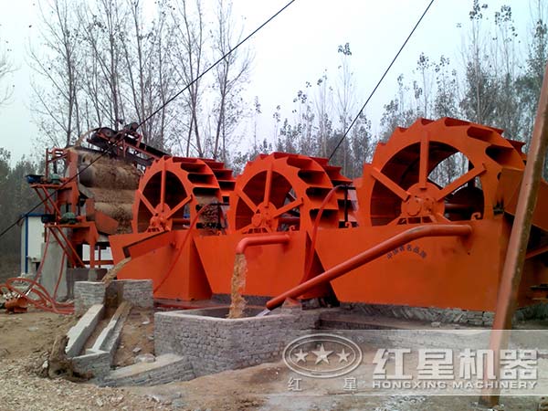 單葉輪洗砂機(jī)工作現(xiàn)場