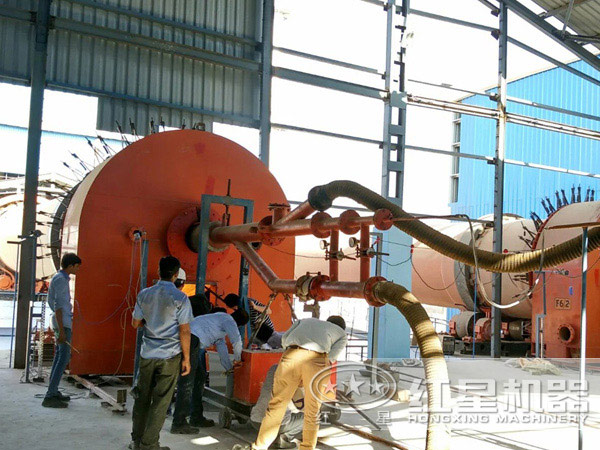 石灰窯安裝搭設現(xiàn)場