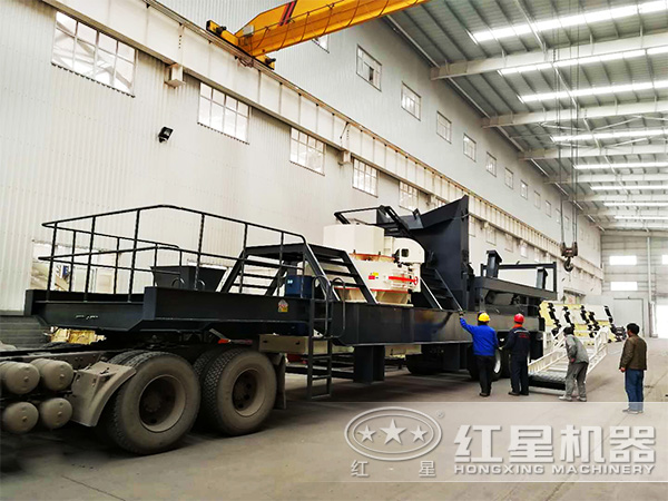 青石、鵝卵石等物料制砂處理推薦使用車載流動制砂機