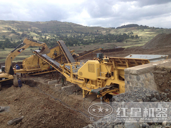 流動碎石作業現場